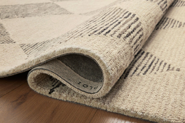 Chris Loves Julia x Loloi Francis Rugs - Beige / Charcoal-Blue Hand Home