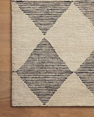 Chris Loves Julia x Loloi Francis Rugs - Beige / Charcoal-Blue Hand Home