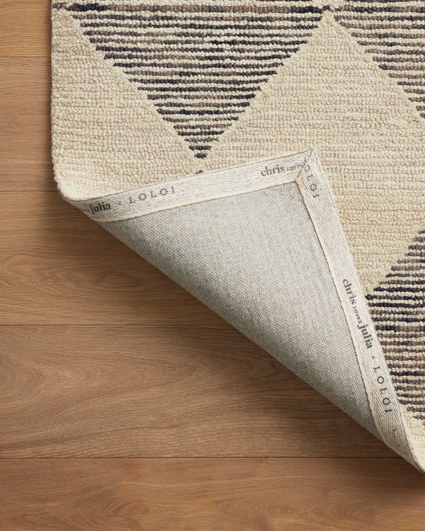 Chris Loves Julia x Loloi Francis Rugs - Beige / Charcoal-Blue Hand Home