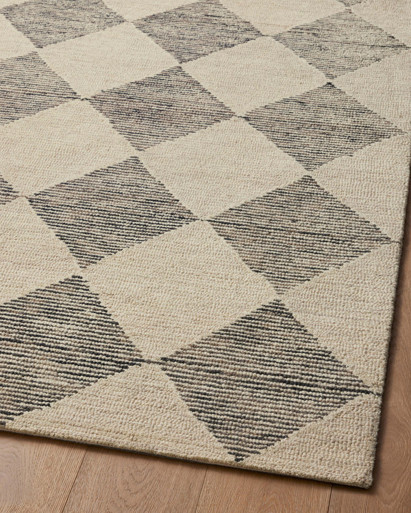 Chris Loves Julia x Loloi Francis Rugs - Beige / Charcoal-Blue Hand Home