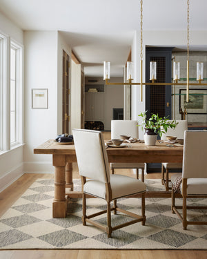 Chris Loves Julia x Loloi Francis Rugs - Beige / Charcoal-Blue Hand Home