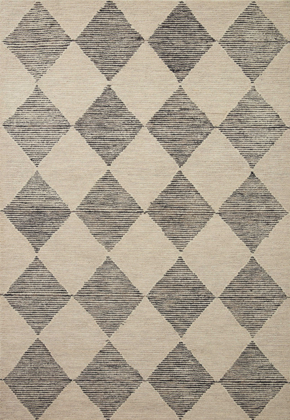 Chris Loves Julia x Loloi Francis Rugs - Beige / Charcoal-Blue Hand Home