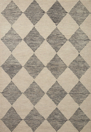Chris Loves Julia x Loloi Francis Rugs - Beige / Charcoal-Blue Hand Home