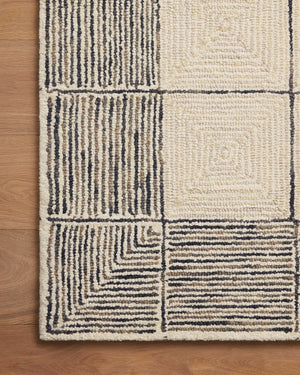 Chris Loves Julia x Loloi Francis Rugs - Cream / Black-Blue Hand Home