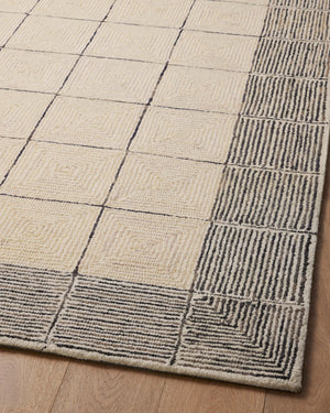 Chris Loves Julia x Loloi Francis Rugs - Cream / Black-Blue Hand Home