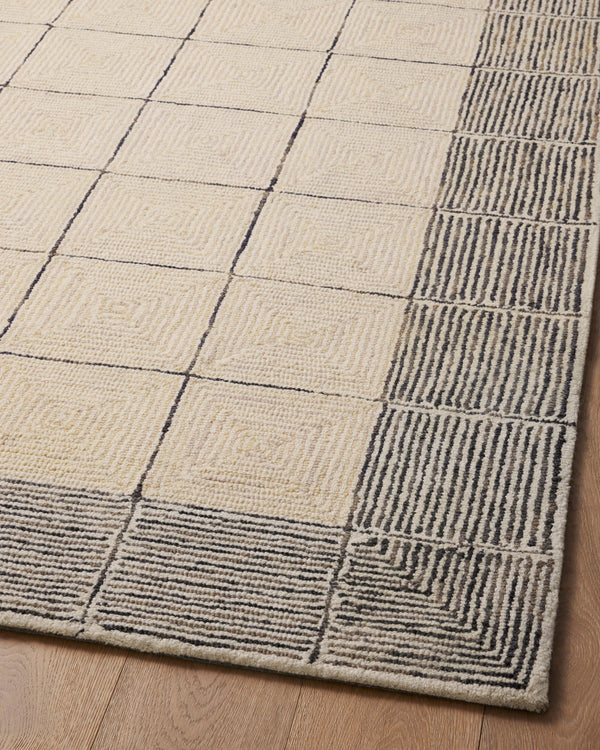 Chris Loves Julia x Loloi Francis Rugs - Cream / Black-Blue Hand Home