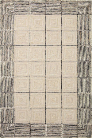 Chris Loves Julia x Loloi Francis Rugs - Cream / Black-Blue Hand Home