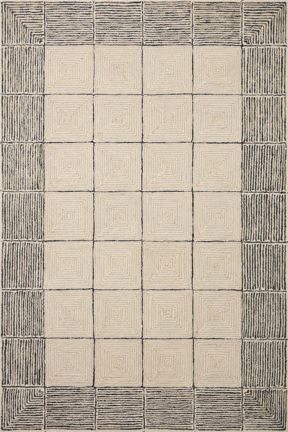 Chris Loves Julia x Loloi Francis Rugs - Cream / Black-Blue Hand Home