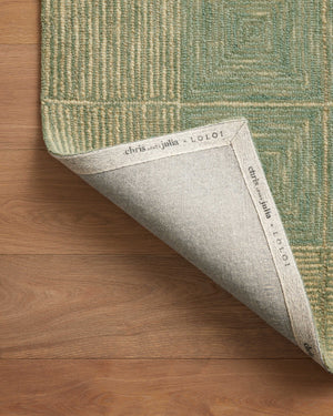 Chris Loves Julia x Loloi Francis Rugs - Green / Natural-Blue Hand Home