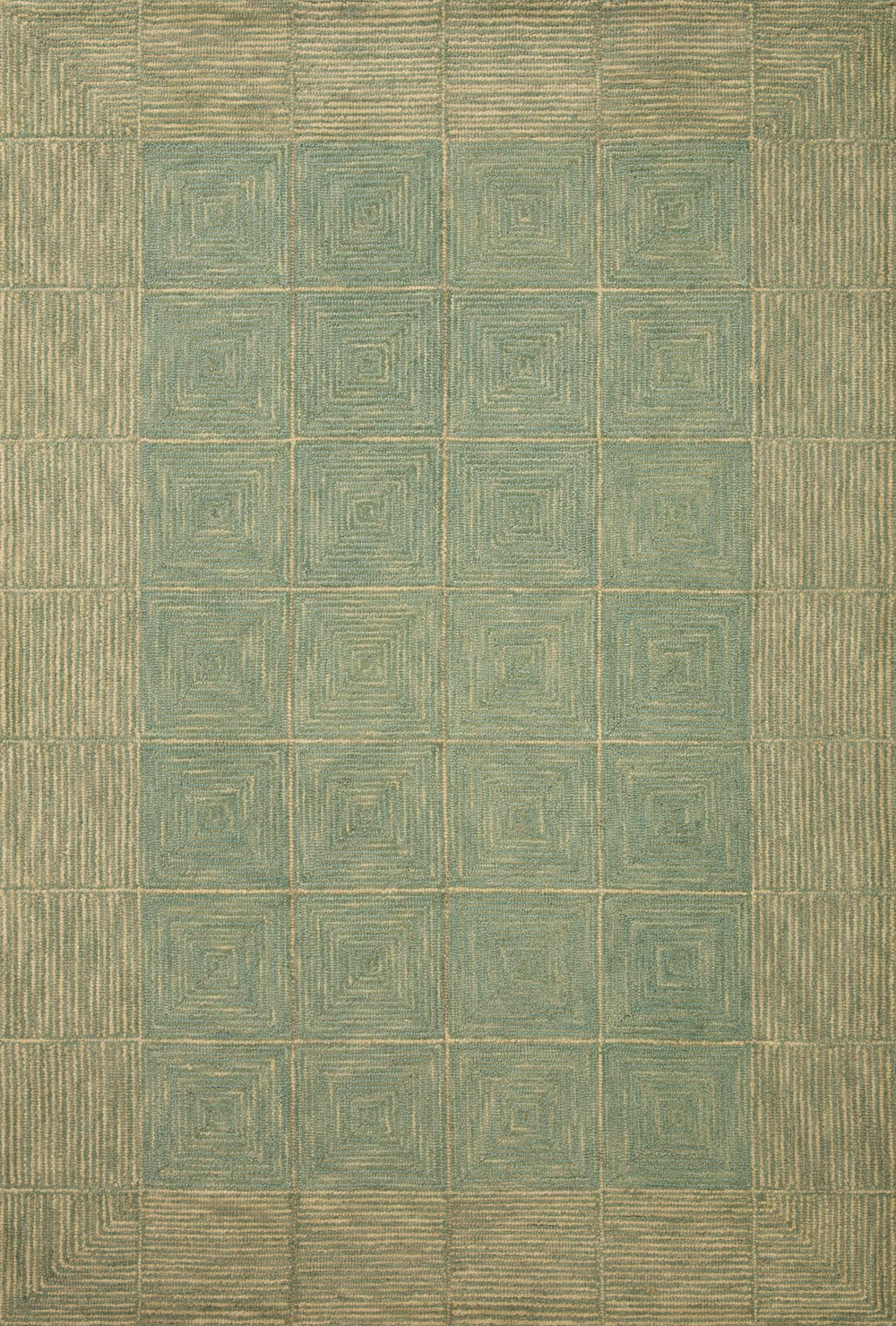 Chris Loves Julia x Loloi Francis Rugs - Green / Natural-Blue Hand Home