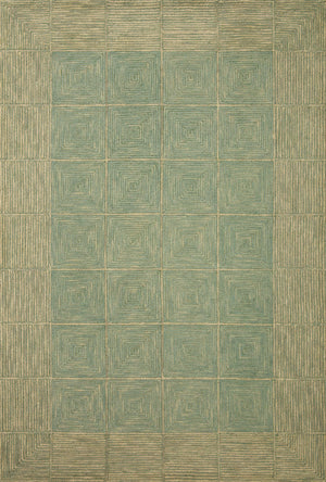 Chris Loves Julia x Loloi Francis Rugs - Green / Natural-Blue Hand Home