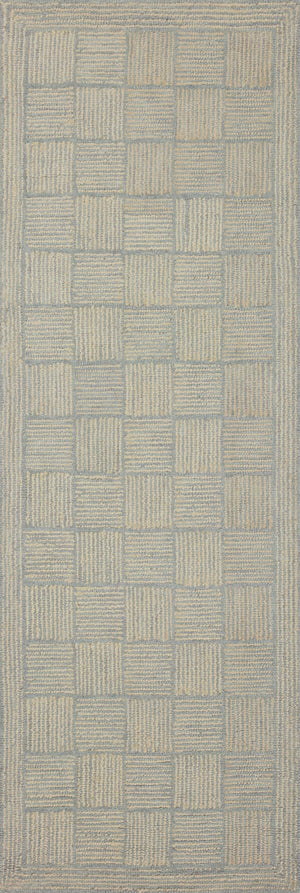 Chris Loves Julia x Loloi Francis Rugs - Silver / Sky-Blue Hand Home