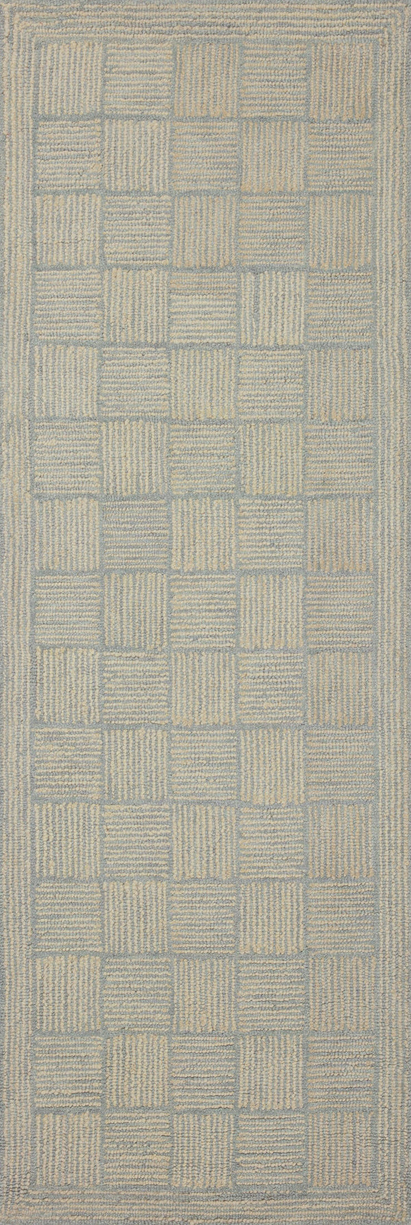 Chris Loves Julia x Loloi Francis Rugs - Silver / Sky-Blue Hand Home