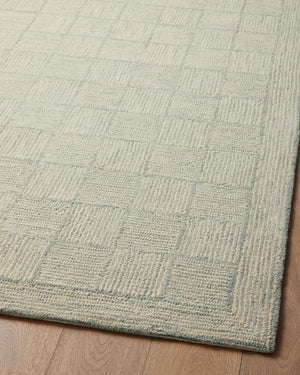 Chris Loves Julia x Loloi Francis Rugs - Silver / Sky-Blue Hand Home