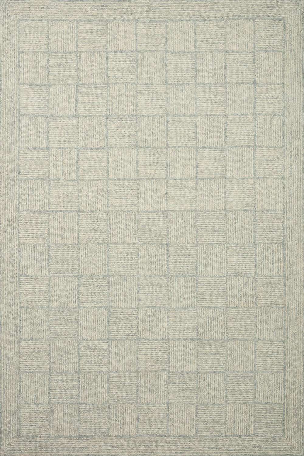 Chris Loves Julia x Loloi Francis Rugs - Silver / Sky-Blue Hand Home