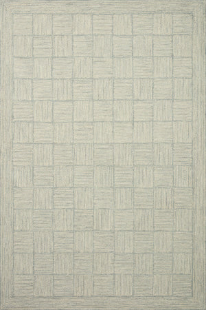 Chris Loves Julia x Loloi Francis Rugs - Silver / Sky-Blue Hand Home