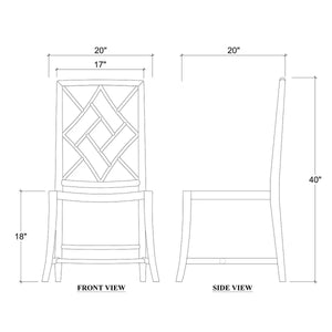 Bramble Farringdon Dining Chair In Fruitwood W/ Arctic White Performance Fabric-Bramble-Blue Hand Home