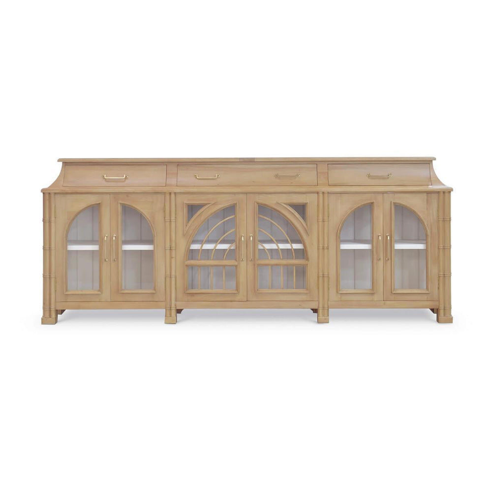 Bramble Farringdon Orangery Credenza in Fruitwood w/ True White Interior-Bramble-Blue Hand Home