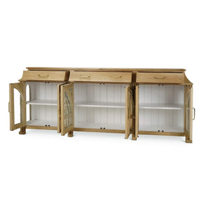 Bramble Farringdon Orangery Credenza in Fruitwood w/ True White Interior-Bramble-Blue Hand Home