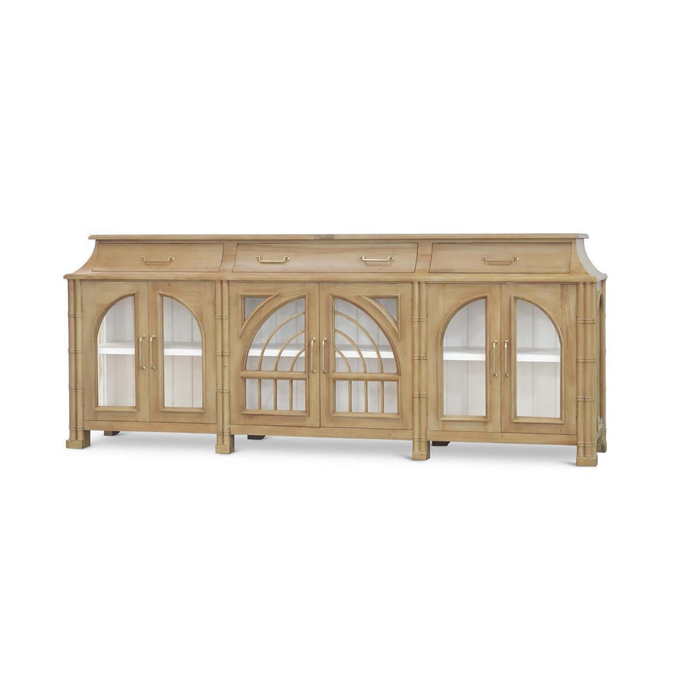 Bramble Farringdon Orangery Credenza in Fruitwood w/ True White Interior-Bramble-Blue Hand Home