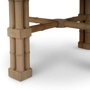 Bramble Farringdon Round Dining Table 60'' In Fruitwood-Bramble-Blue Hand Home
