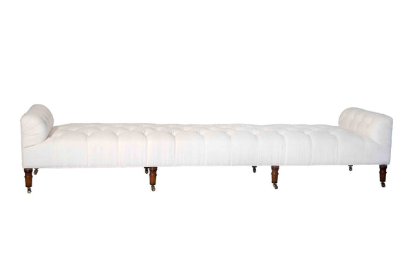 Cisco Home JD Field Bench with Back - 108" Leather-Blue Hand Home