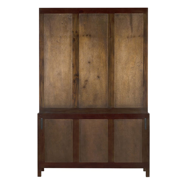 Colonial Hutch, Hand Rubbed Brown-Blue Hand Home