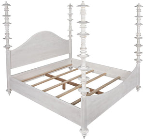 Ferret Bed, Eastern King, White Wash by Noir-Blue Hand Home