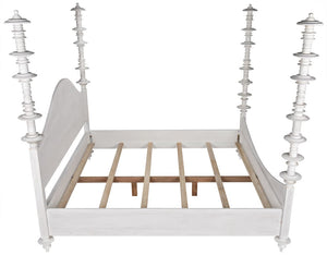Ferret Bed, Eastern King, White Wash by Noir-Blue Hand Home