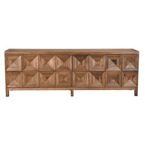 Quadrant 4 Door Sideboard, Dark Walnut-Noir Furniture-Blue Hand Home