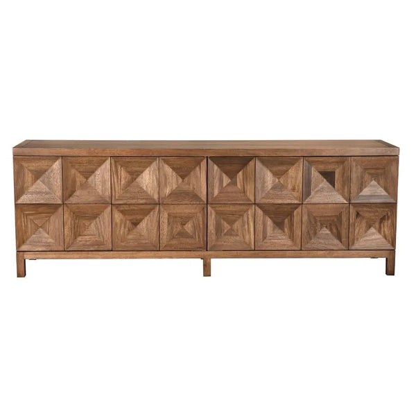 Quadrant 4 Door Sideboard, Dark Walnut-Noir Furniture-Blue Hand Home