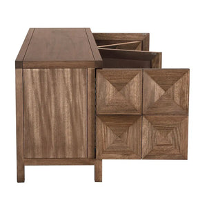 Quadrant 4 Door Sideboard, Dark Walnut-Noir Furniture-Blue Hand Home