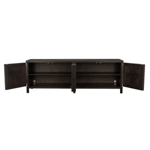 Quadrant 4 Door Sideboard, Ebony Walnut-Noir Furniture-Blue Hand Home
