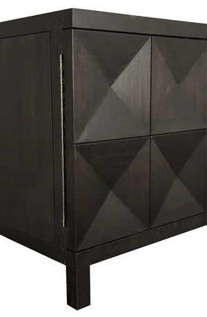 Quadrant 4 Door Sideboard, Ebony Walnut-Noir Furniture-Blue Hand Home