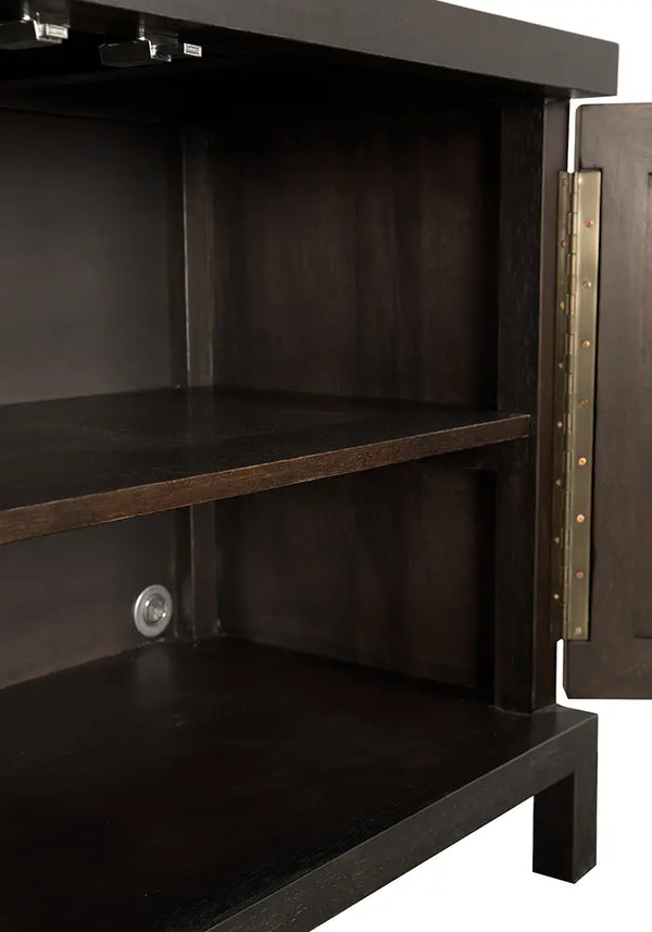 Quadrant 4 Door Sideboard, Ebony Walnut-Noir Furniture-Blue Hand Home