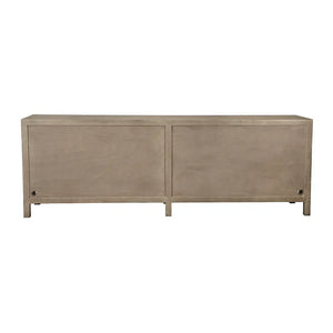 Quadrant 4 Door Sideboard, Washed Walnut-Noir Furniture-Blue Hand Home