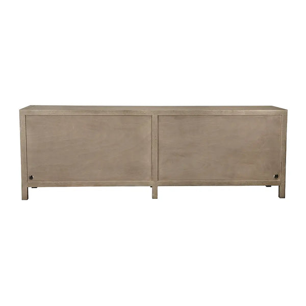 Quadrant 4 Door Sideboard, Washed Walnut-Noir Furniture-Blue Hand Home