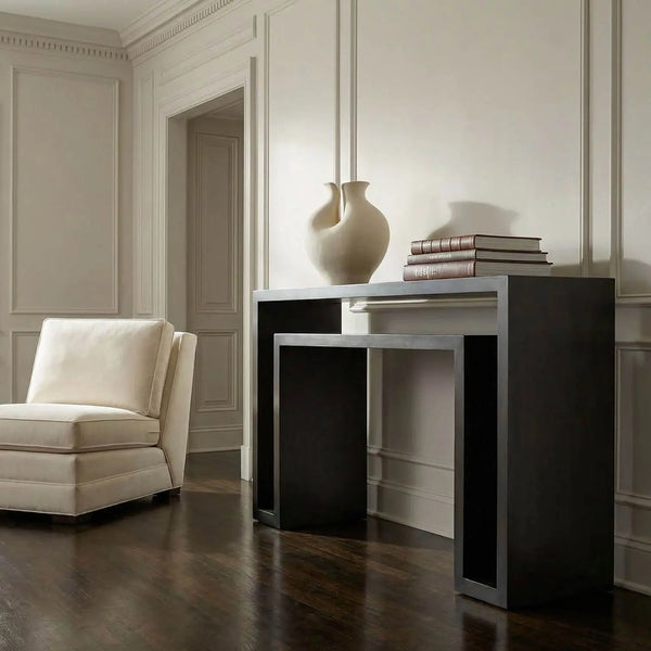 Caine Console, Pale-Noir Furniture-Blue Hand Home