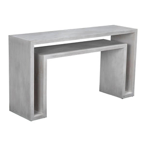 Caine Console, White Wash-Noir Furniture-Blue Hand Home