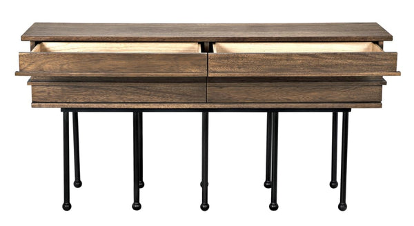 Oliver Console, Dark Walnut by Noir-Blue Hand Home