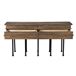 Oliver Console, Dark Walnut by Noir-Blue Hand Home