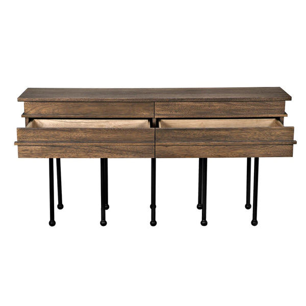 Oliver Console, Dark Walnut by Noir-Blue Hand Home
