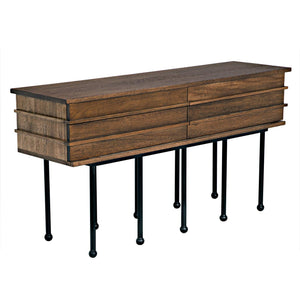 Oliver Console, Dark Walnut-Noir Furniture-Blue Hand Home