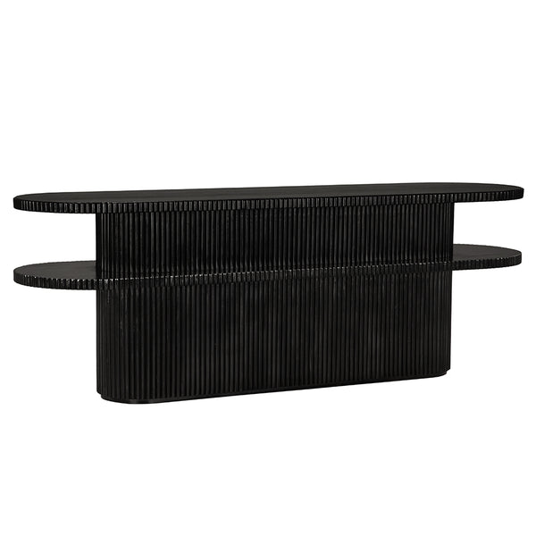 Parker Console, Hand Rubbed Black-Blue Hand Home
