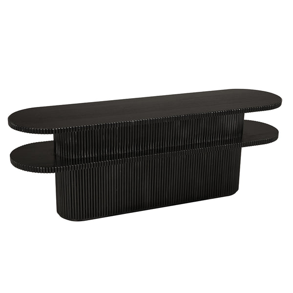 Parker Console, Hand Rubbed Black-Blue Hand Home