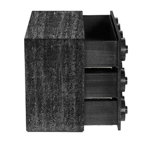 Lego Sideboard with 3 Drawers, Black Walnut-Noir Furniture-Blue Hand Home