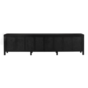 Weston Sideboard, Hand Rubbed Black with Light Brown Trim-Blue Hand Home