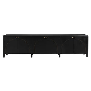 Weston Sideboard, Hand Rubbed Black with Light Brown Trim-Blue Hand Home
