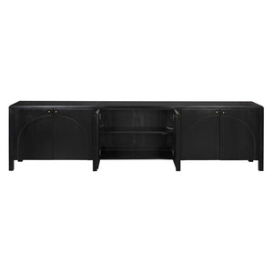 Weston Sideboard, Hand Rubbed Black with Light Brown Trim-Blue Hand Home