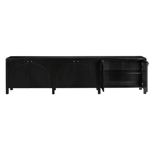 Weston Sideboard, Hand Rubbed Black with Light Brown Trim-Blue Hand Home